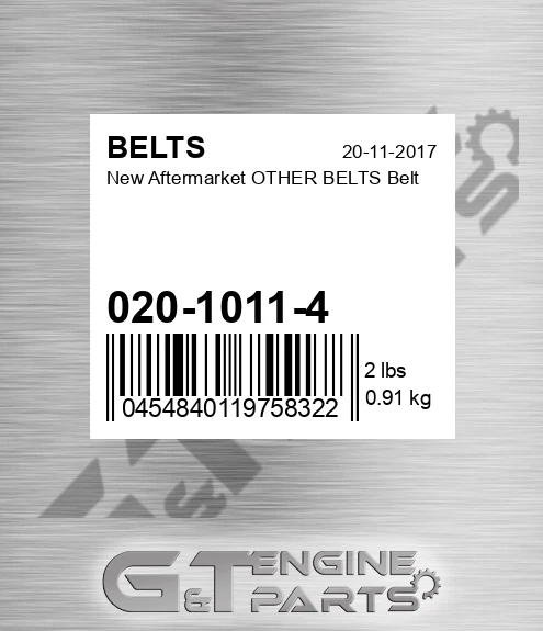 020-1011-4 New Aftermarket OTHER BELTS Belt