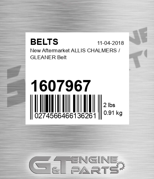 1607967 New Aftermarket ALLIS CHALMERS / GLEANER Belt