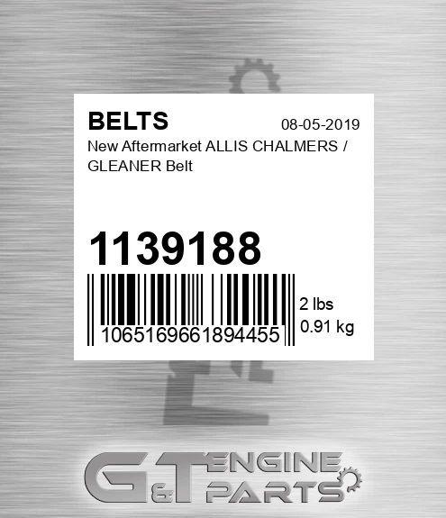1139188 New Aftermarket ALLIS CHALMERS / GLEANER Belt