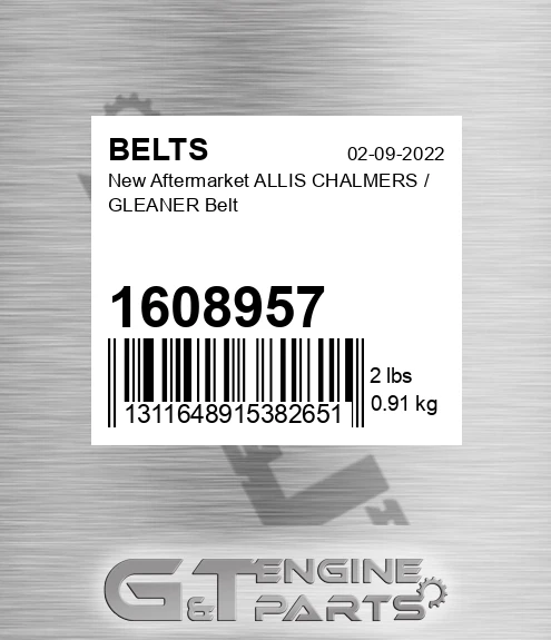 1608957 New Aftermarket ALLIS CHALMERS / GLEANER Belt