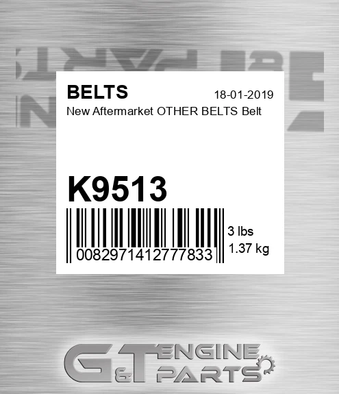 K9513 New Aftermarket OTHER BELTS Belt