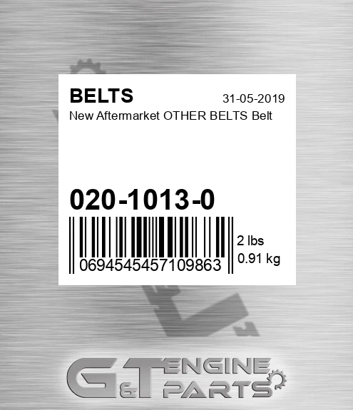 020-1013-0 New Aftermarket OTHER BELTS Belt