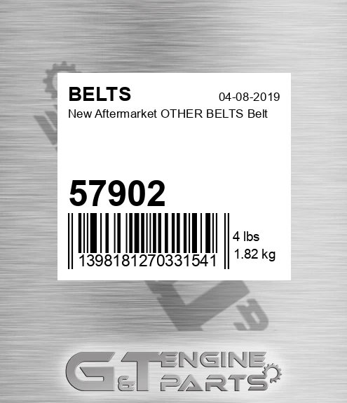 57902 New Aftermarket OTHER BELTS Belt