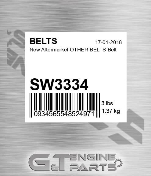SW3334 New Aftermarket OTHER BELTS Belt