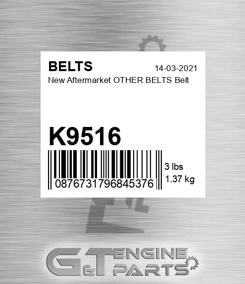 K9516 New Aftermarket OTHER BELTS Belt