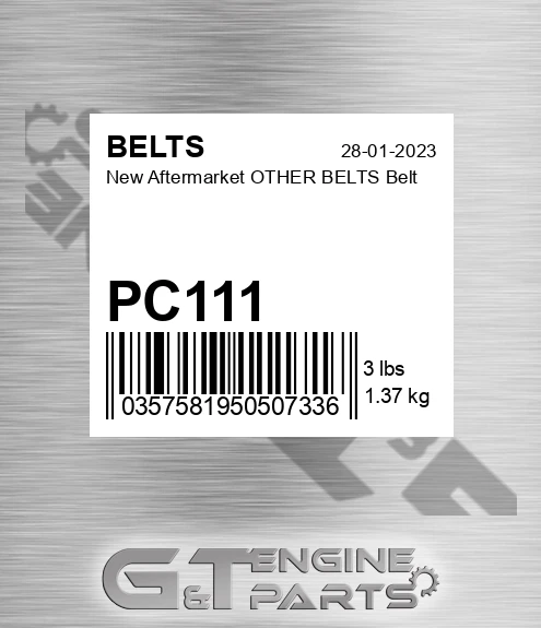 PC111 New Aftermarket OTHER BELTS Belt