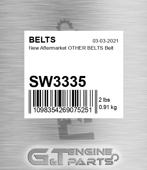 SW3335 New Aftermarket OTHER BELTS Belt