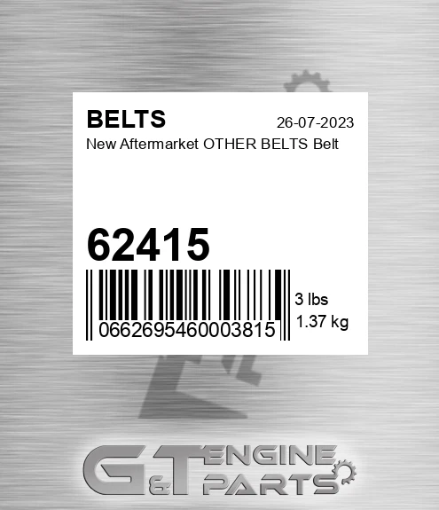 62415 New Aftermarket OTHER BELTS Belt
