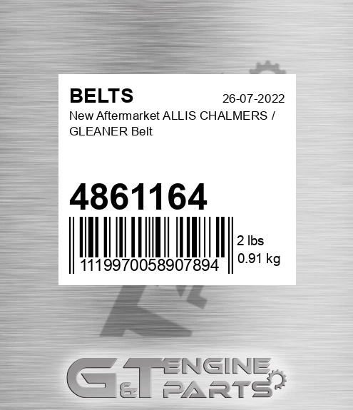 4861164 New Aftermarket ALLIS CHALMERS / GLEANER Belt