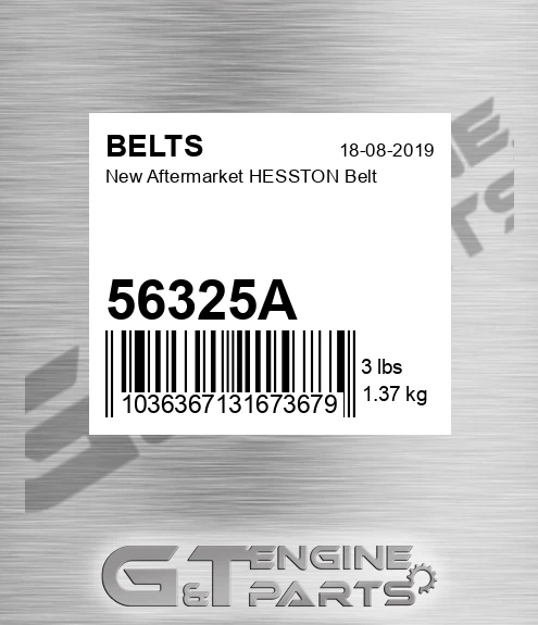 56325A New Aftermarket HESSTON Belt