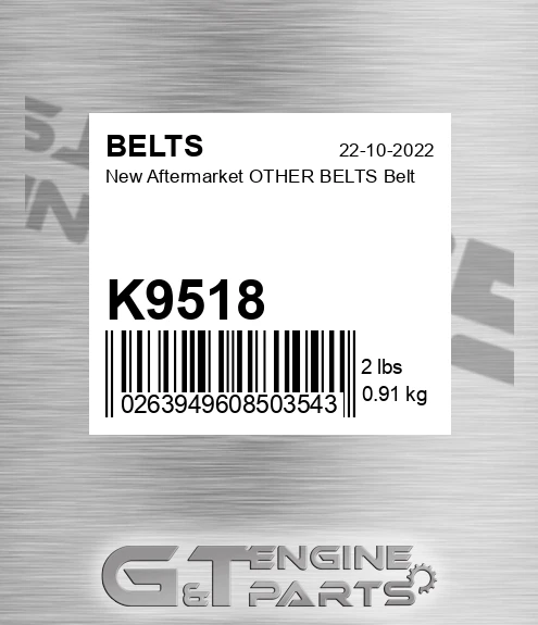K9518 New Aftermarket OTHER BELTS Belt