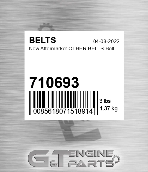 710693 New Aftermarket OTHER BELTS Belt