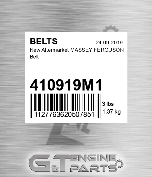 410919M1 New Aftermarket MASSEY FERGUSON Belt