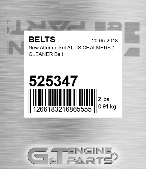 525347 New Aftermarket ALLIS CHALMERS / GLEANER Belt