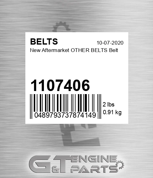 1107406 New Aftermarket OTHER BELTS Belt