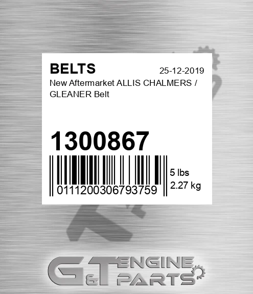 1300867 New Aftermarket ALLIS CHALMERS / GLEANER Belt