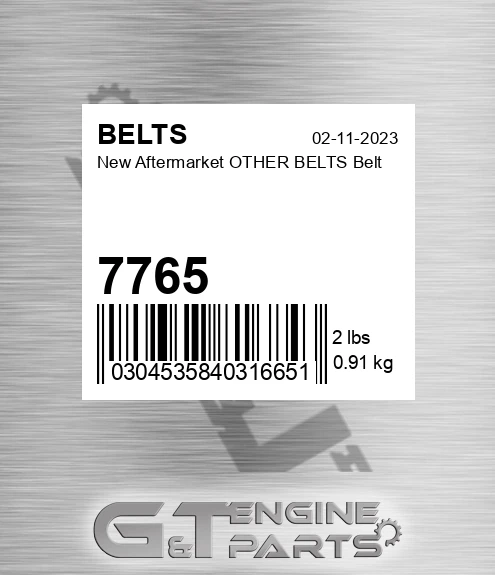 7765 New Aftermarket OTHER BELTS Belt