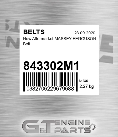 843302M1 New Aftermarket MASSEY FERGUSON Belt