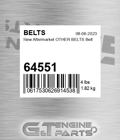 64551 New Aftermarket OTHER BELTS Belt