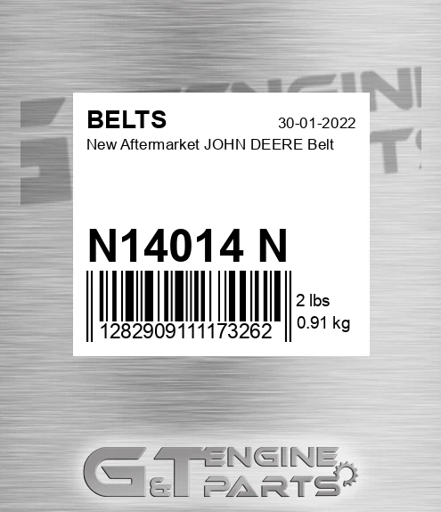 N14014 N New Aftermarket JOHN DEERE Belt