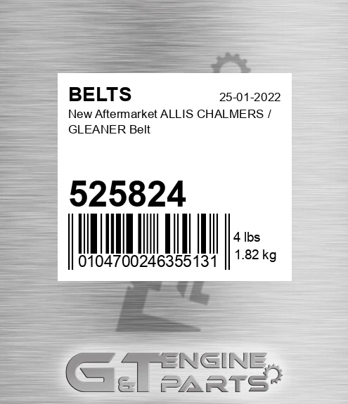 525824 New Aftermarket ALLIS CHALMERS / GLEANER Belt
