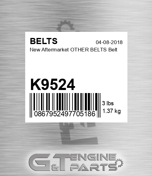 K9524 New Aftermarket OTHER BELTS Belt