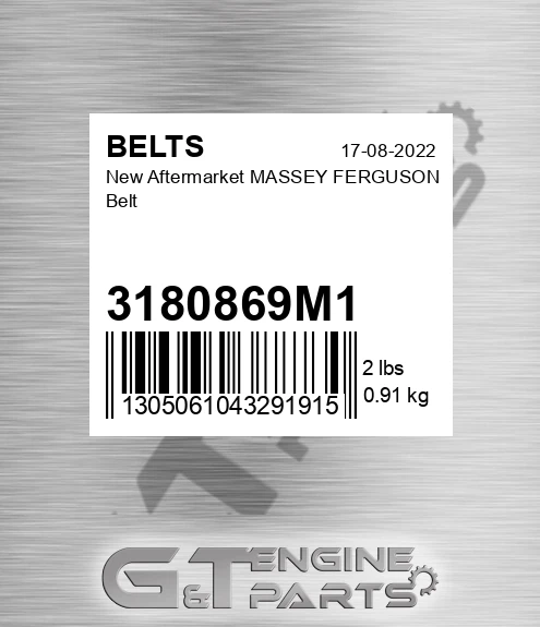 3180869M1 New Aftermarket MASSEY FERGUSON Belt