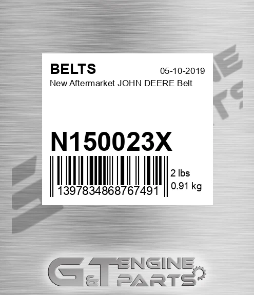 N150023X New Aftermarket JOHN DEERE Belt