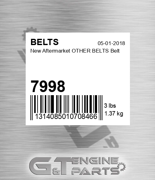 7998 New Aftermarket OTHER BELTS Belt