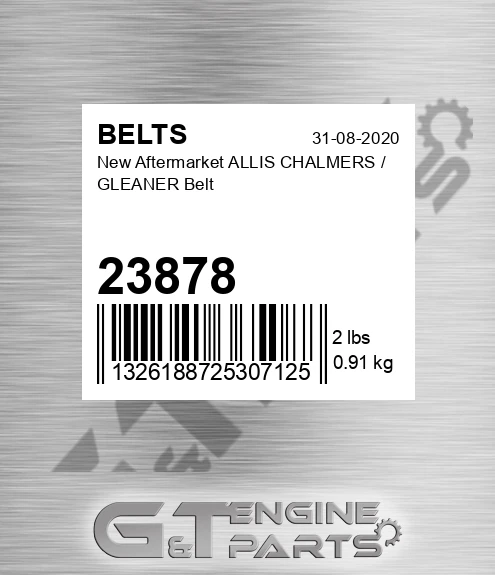 23878 New Aftermarket ALLIS CHALMERS / GLEANER Belt