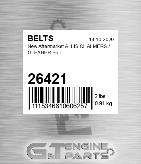 26421 New Aftermarket ALLIS CHALMERS / GLEANER Belt
