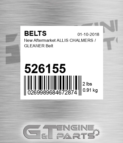 526155 New Aftermarket ALLIS CHALMERS / GLEANER Belt