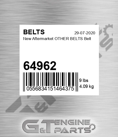 64962 New Aftermarket OTHER BELTS Belt