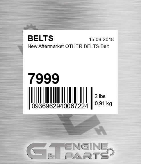 7999 New Aftermarket OTHER BELTS Belt