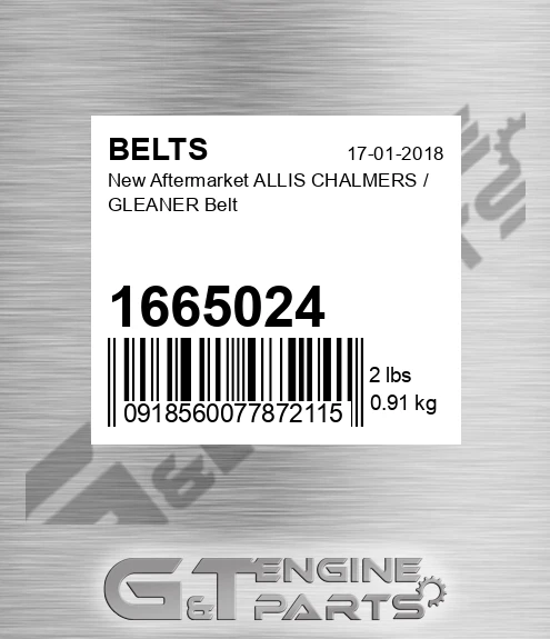 1665024 New Aftermarket ALLIS CHALMERS / GLEANER Belt