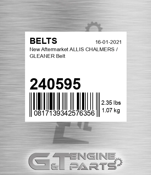 240595 New Aftermarket ALLIS CHALMERS / GLEANER Belt