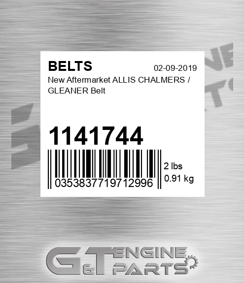 1141744 New Aftermarket ALLIS CHALMERS / GLEANER Belt