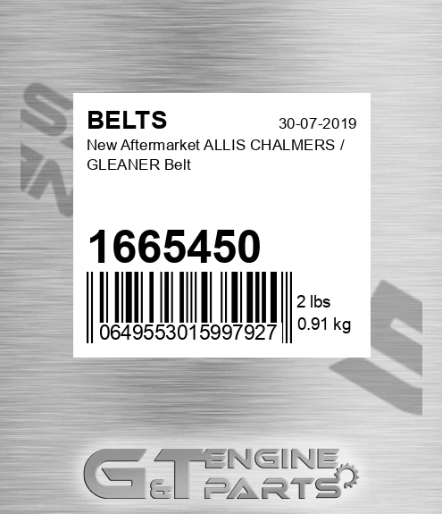 1665450 New Aftermarket ALLIS CHALMERS / GLEANER Belt