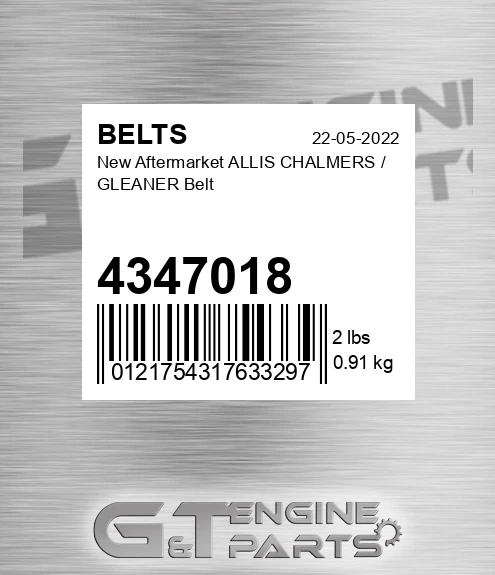 4347018 New Aftermarket ALLIS CHALMERS / GLEANER Belt