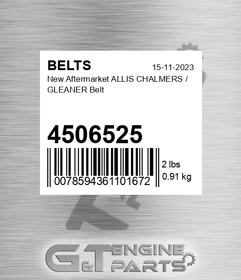 4506525 New Aftermarket ALLIS CHALMERS / GLEANER Belt