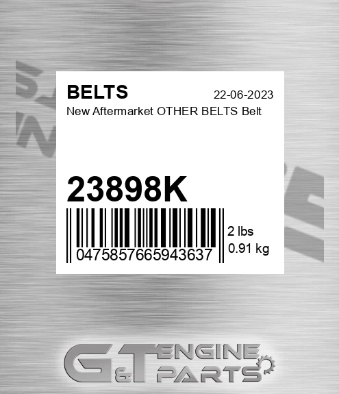 23898K New Aftermarket OTHER BELTS Belt