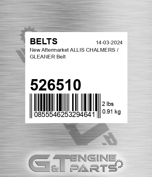 526510 New Aftermarket ALLIS CHALMERS / GLEANER Belt