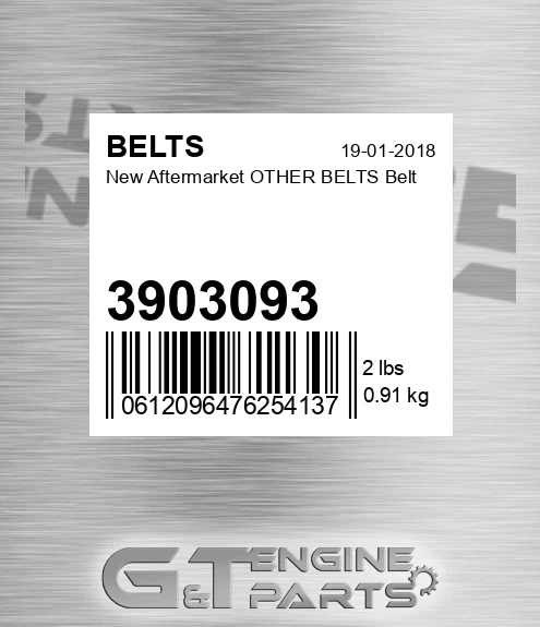 3903093 New Aftermarket OTHER BELTS Belt