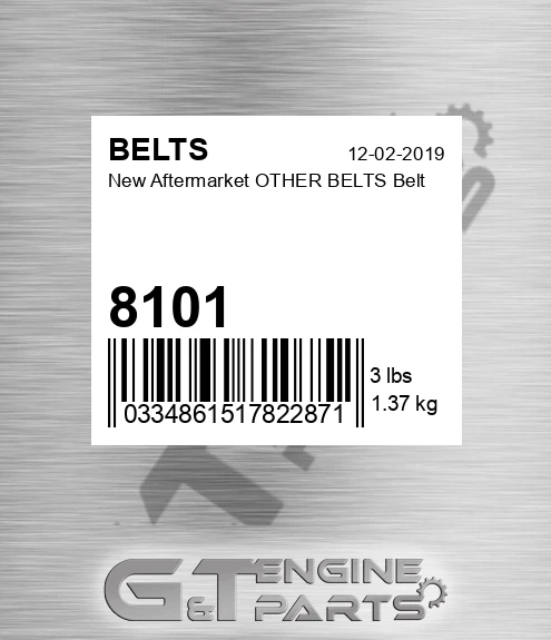 8101 New Aftermarket OTHER BELTS Belt
