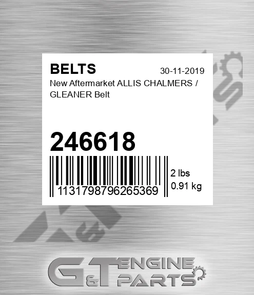 246618 New Aftermarket ALLIS CHALMERS / GLEANER Belt