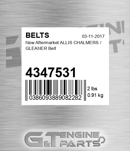 4347531 New Aftermarket ALLIS CHALMERS / GLEANER Belt