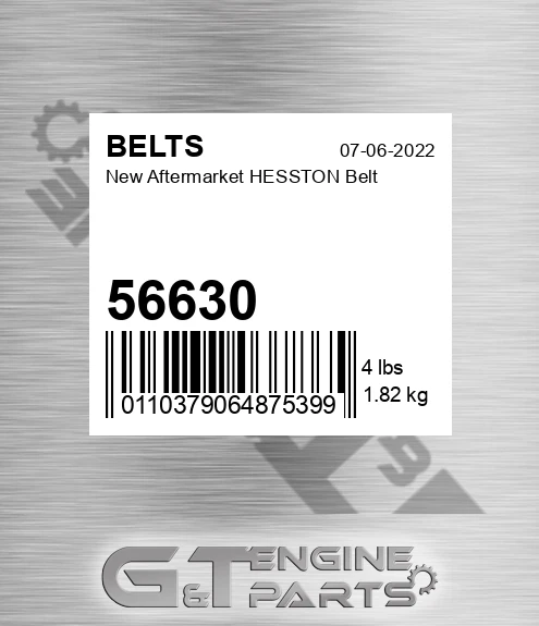 56630 New Aftermarket HESSTON Belt