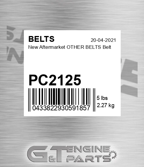PC2125 New Aftermarket OTHER BELTS Belt