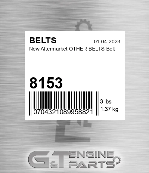 8153 New Aftermarket OTHER BELTS Belt