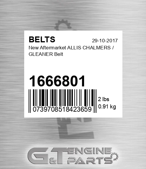 1666801 New Aftermarket ALLIS CHALMERS / GLEANER Belt
